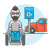 Disable Parking 1 Illustration from UX Colors Set
