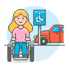 Disable Parking 4 Illustration from UX Colors Set