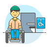 Disable Toilet 2 illustration - Free transparent PNG, SVG. No sign up needed.