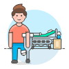 Hospitalize Person 1 Illustration from UX Colors Set