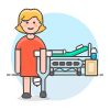 Hospitalize Person 4 Illustration from UX Colors Set