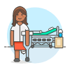 Hospitalize Person 6 Illustration from UX Colors Set