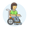 Wheelchair 5 illustration - Free transparent PNG, SVG. No sign up needed.
