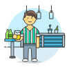 Bar Client 2 3 Illustration from UX Colors Set