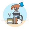 Coffee Making 2 3 illustration - Free transparent PNG, SVG. No sign up needed.