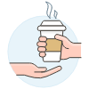 Coffee Sharing 1 Illustration from UX Colors Set