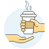 Coffee Sharing 2 Illustration from UX Colors Set