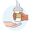 Coffee Sharing 5 Illustration from UX Colors Set