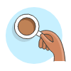 Drinking Coffee 1 3 Illustration from UX Colors Set
