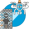 Security Drone 3 Illustration from UX Colors Set