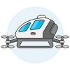 Taxi Drone 1 Illustration from UX Colors Set