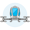 Taxi Drone 2 Illustration from UX Colors Set