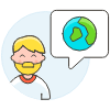 Earth Talk 1 Illustration from UX Colors Set
