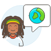 Earth Talk 3 Illustration from UX Colors Set
