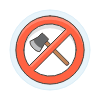 No Axe Illustration from UX Colors Set