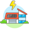 Solar Energy House illustration - Free transparent PNG, SVG. No sign up needed.