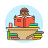 Student 6 3 Illustration from UX Colors Set