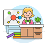 Chemistry Teacher 2 Illustration from UX Colors Set