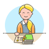 Librarian 1 3 Illustration from UX Colors Set