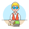 Librarian 1 6 Illustration from UX Colors Set