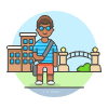 Student 2 2 Illustration from UX Colors Set