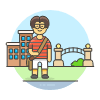 Student 2 3 Illustration from UX Colors Set
