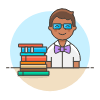 Student 4 4 Illustration from UX Colors Set