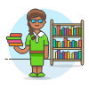 Student 5 4 Illustration from UX Colors Set