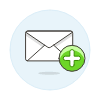 Email Add Illustration from UX Colors Set