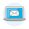 Email Laptop Illustration from UX Colors Set