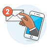 Email Notifications 1 3 Illustration from UX Colors Set