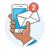 Email Notifications 2 3 Illustration from UX Colors Set