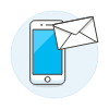 Email Phone Illustration from UX Colors Set