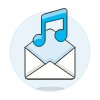 Music Mail Illustration from UX Colors Set