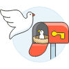 Mailbox Birds Illustration from UX Colors Set