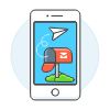 Phone Mailbox Illustration from UX Colors Set