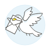 Pigeon Mail Illustration from UX Colors Set