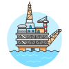 Oil Platform Illustration from UX Colors Set