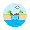 Hydro Power Plant 1 Illustration from UX Colors Set