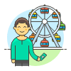 Amusement Parks 3 Illustration from UX Colors Set | Free Download as SVG Vector and Transparent PNG | Streamline illustrations