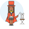 Magician Show 4 Illustration from UX Colors Set
