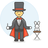 Magician Show 5 illustration - Free transparent PNG, SVG. No sign up needed.
