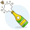 Champagne Celebration 2 illustration - Free transparent PNG, SVG. No sign up needed.