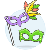 Party Mask Fancy Illustration from UX Colors Set