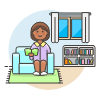 Ralex Sit Reading 2 Illustration from UX Colors Set
