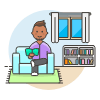 Ralex Sit Reading 5 Illustration from UX Colors Set