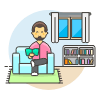 Ralex Sit Reading 6 Illustration from UX Colors Set