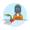 WELDING MACHINE WORKER 1 Illustration from UX Colors Set
