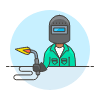 WELDING MACHINE WORKER 3 Illustration from UX Colors Set