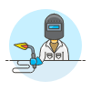 WELDING MACHINE WORKER 5 Illustration from UX Colors Set